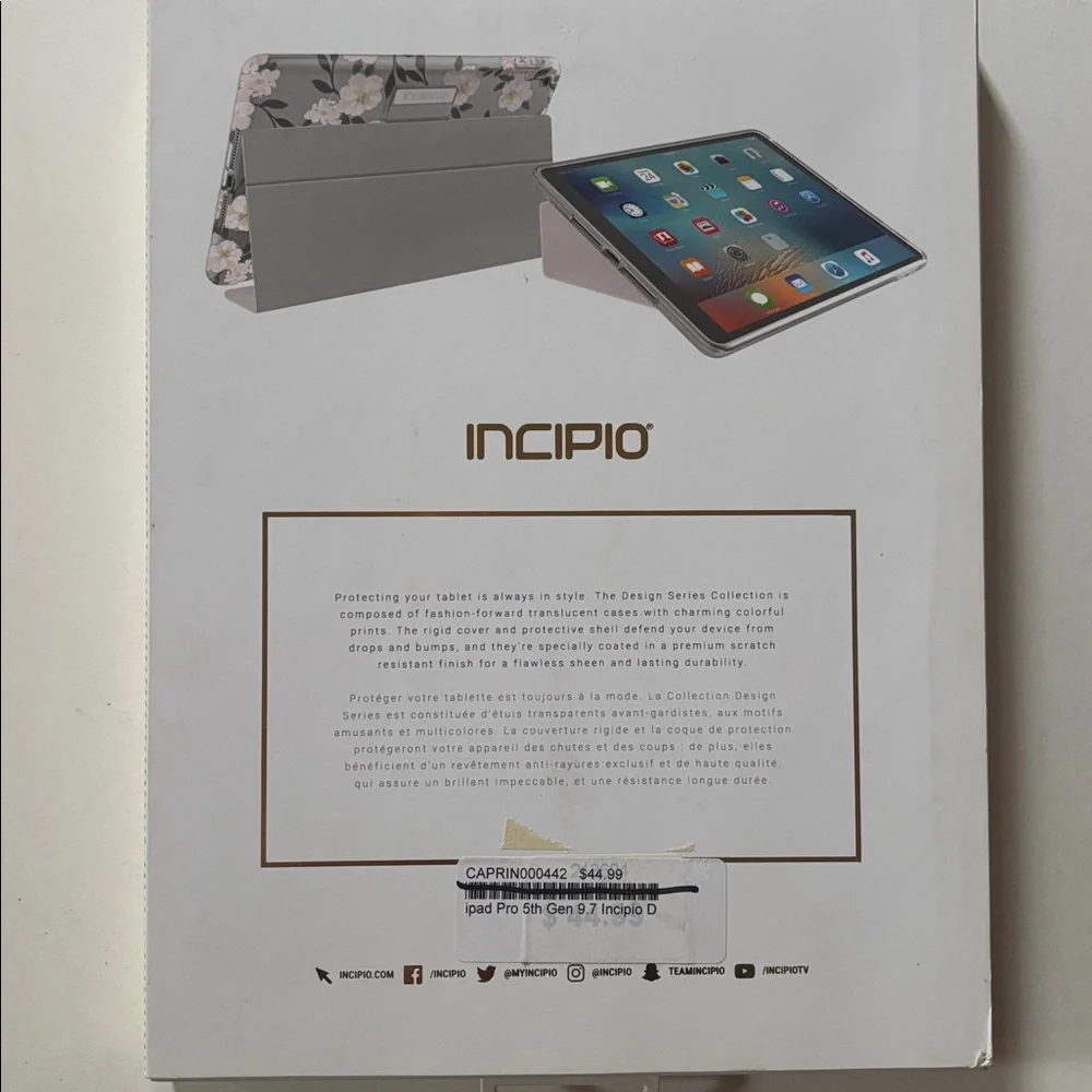 Incipio Design Series | Gold & Floral Design New iPad 9.7 2017 Girly Work Vibes